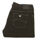 Armani (J31) Black Straight Leg Zip Fly Jeans