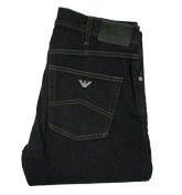(J31) Dark Blue Straight Leg Zip Fly Jeans