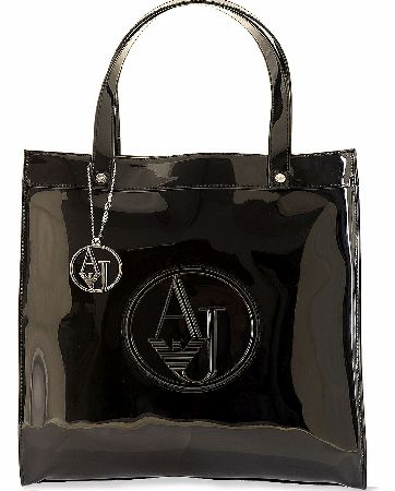 Armani Jeans ``AJ`` Patent Tote Bag
