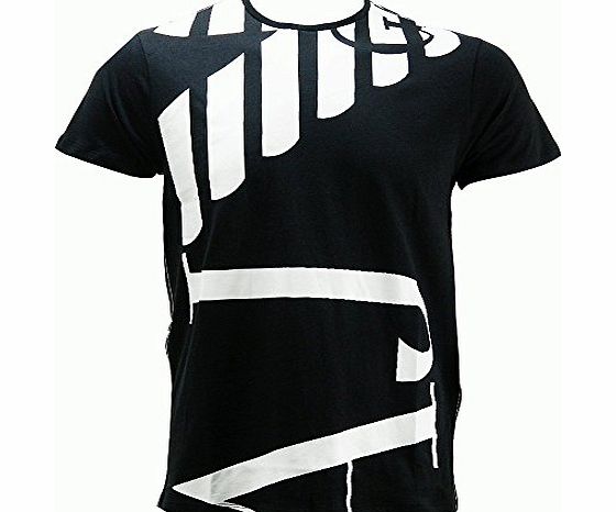 Armani Jeans All-Over Logo T-shirt Navy A6H81 Medium