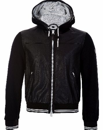 Armani Jeans Black Contrast Fabric Sleeve Jacket