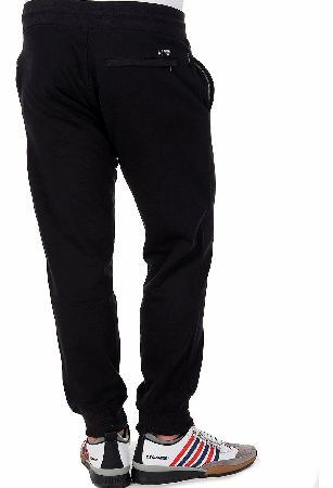 Armani Jeans Black Pocket Logo Cuffed Joggers