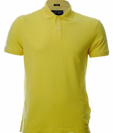 Armani Jeans Chest Logo Polo Yellow