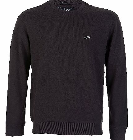 Armani Jeans Chest Logo Sweatshirt Charcoal Grey