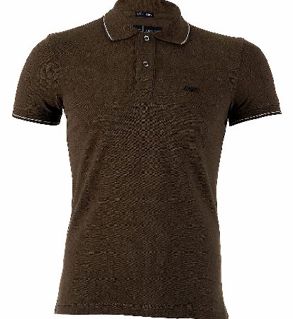 Armani Jeans Contrast Chest Logo Polo - Green