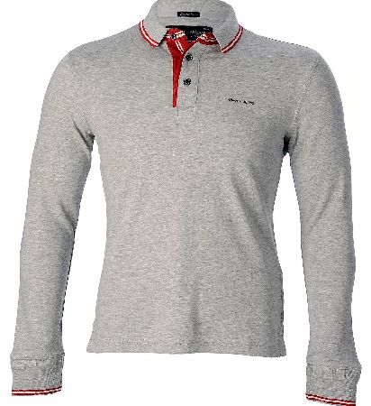 Armani Jeans Contrast Trim Long Sleeved Polo