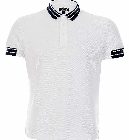 Armani Jeans Contrast Trim Polo White