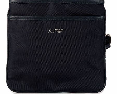 Armani Jeans Crossbody Leather Black Side Bag
