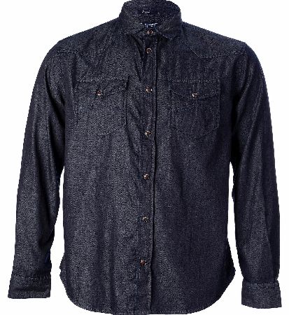 Armani Jeans Dark Denim Western Pockets Shirt