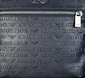 Armani Jeans Embossed Logo Mens Shoulder Bag -0626 V7 (Navy Blue)