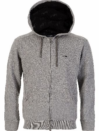 Armani Jeans Grey Chest Logo Hooded Top