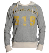 Armani Jeans Grey Logo Hooded Sweatshirt