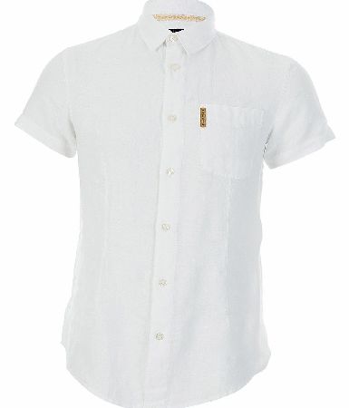 Armani Jeans Linen Chest Pocket Short Sleeve