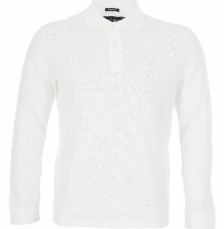 Armani Jeans Long Sleeve Chest Logo Top White