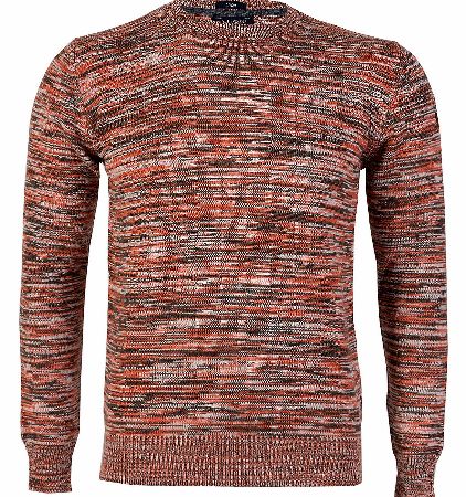 Armani Jeans Marble Effect Slim Fit Jumper Orange