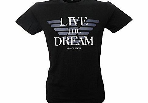 Armani Jeans Mens T-Shirt in Black