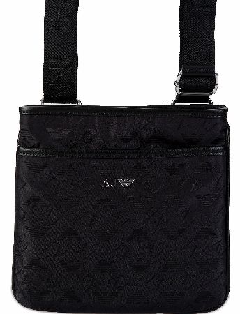 Armani Jeans Messenger All Over AJ Bag Black