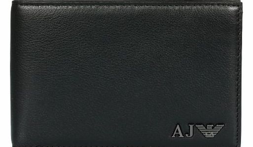 metal badge billfold wallet Black One