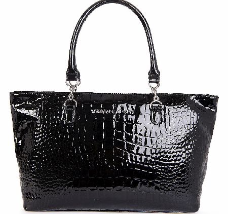 Armani Jeans Patent Embossed Shopper
