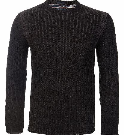 Armani Jeans Ribbed Black Sweater
