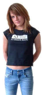 Armani Jeans Slashed Neck - Black