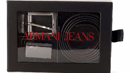 Armani Jeans Twin Buckle Set Belt