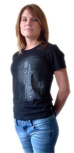 Armani Jeans Vest Top - Black glitter