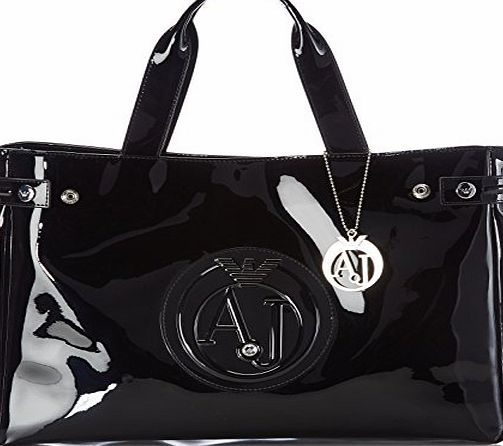 Armani Jeans Womens 529155 Top-Handle Bag Black Schwarz (NERO - BLACK 12)