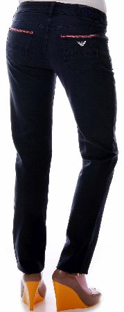 Armani Jeans Womens Cotton Slim Fit Jeans Navy