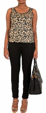 Armani Jeans Womens Leopard Print Vest Top