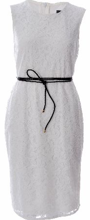 Armani Jeans Womens Long Lace Dress White