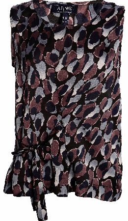 Armani Jeans Womens Marrone Sheer Vest