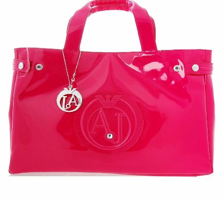 Armani Jeans Womens Pink Patent Handbag