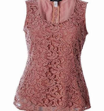 Armani Jeans Womens Rosa Lace Blouse Pink