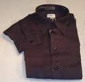 Armani Kids Navy Pure Linen Long Sleeve Shirt