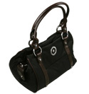 Armani Ladies Armani Brown and Black Cylindrical Handbag (Small)