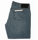 Ladies Armani (J01) Mid Denim Low Front Slim Leg Jeans