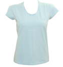 Armani Ladies Armani Light Blue T-Shirt