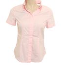 Armani Ladies Armani Light Pink Short Sleeve Shirt