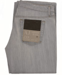 Ladies Armani Lightweight Faded Blue Denim Zip Fly Jeans.