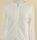 Ladies Armani White Full Zip Lightweight Cotton Sweater