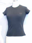 Ladies Blue Cotton Mix Short Sleeved T-Shirt