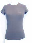 Ladies Blue Crew Neck Cotton Mix Short Sleeved T-Shirt