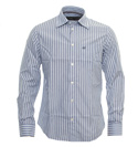 Armani Light and Dark Blue Stripe Long Sleeve Shirt