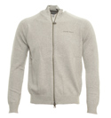 Armani Light Grey Full Zip Sweater