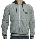 Armani Light Grey Lightweight Hooded Jacket