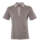 Armani Lilac and Navy Stripe Polo Shirt