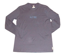 Armani Long sleeved logo front t-shirt