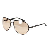 Armani Matte Black Aviator Sunglasses (EA98009/S