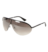 Armani Matte Black Visor Sunglasses (EA9715/S PDE)